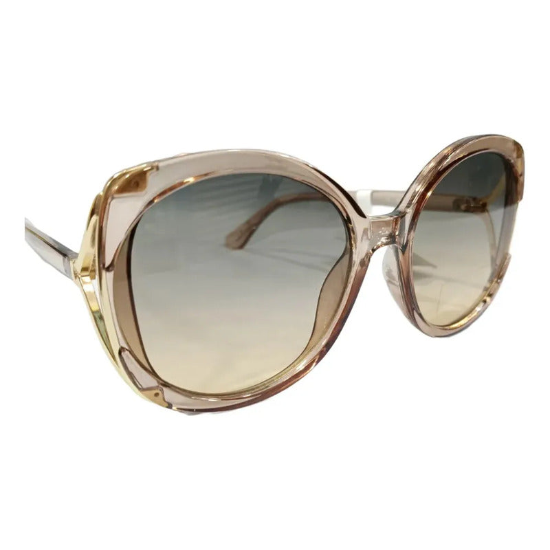 Gafas De Sol Sean John Sjs2032 Para Dama- Sin Estuche Océano Transparente Gris Oscuro