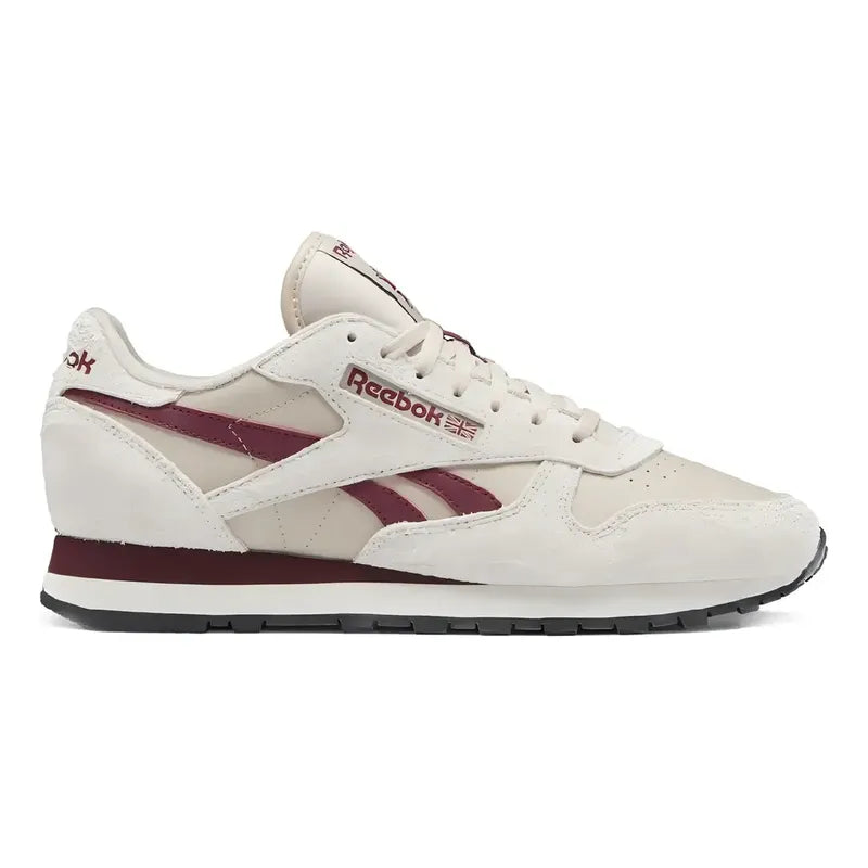Tenis Reebok Classic Leather Adultos Modern Beige/alabaster/classic Burgundy 10 Mx