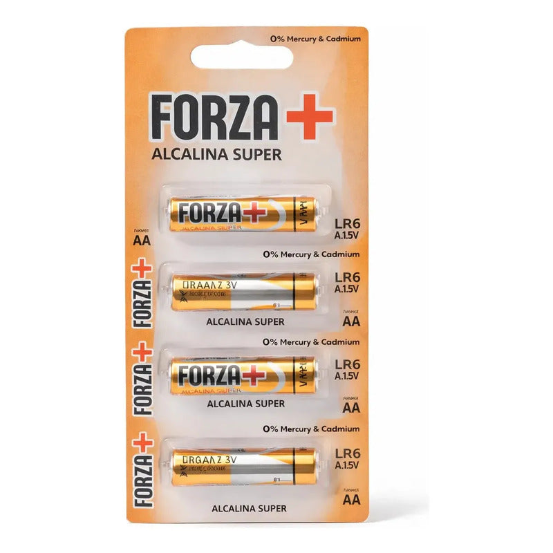 Paquete Con 60 Pilas Aa Alcalinas Forza+ 1.5v Larga Duración