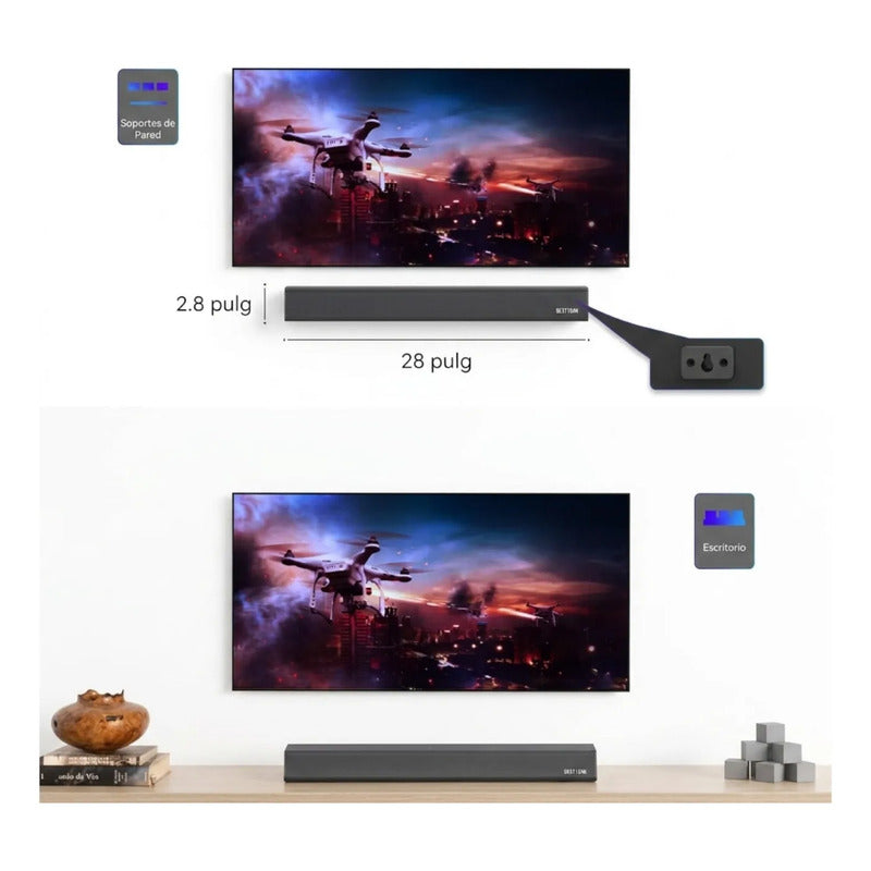 Barra De Sonido Home Theater Bestisan Se05p Sistema Premium Negro 50 Hz 20 Khz
