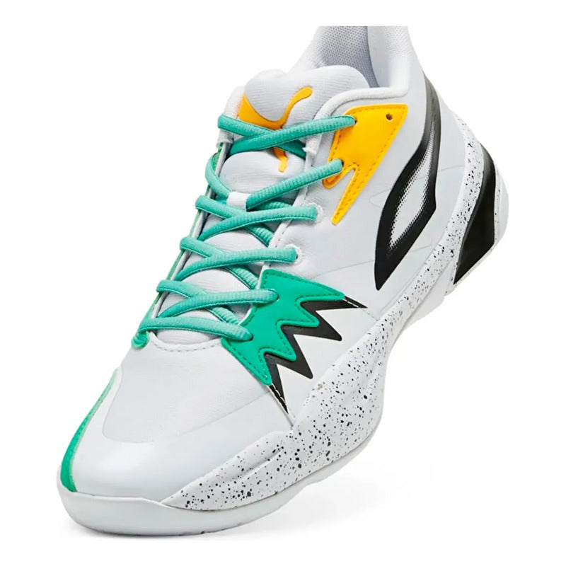 Tenis Puma Genetics Speckle Unisex Basketball 31040501 Blanco Lisa 42.5 Eu