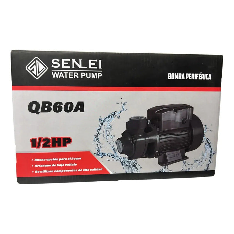 Bomba De Agua Periférica Eléctrica 1/2 Hp Hogar Qb60a Gris Oscuro 60 Hz Monofásica