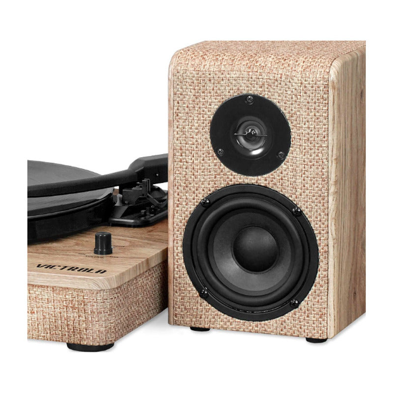 Victrola Vm-130 Tela De Lino Reproductor De Discos Bluetooth