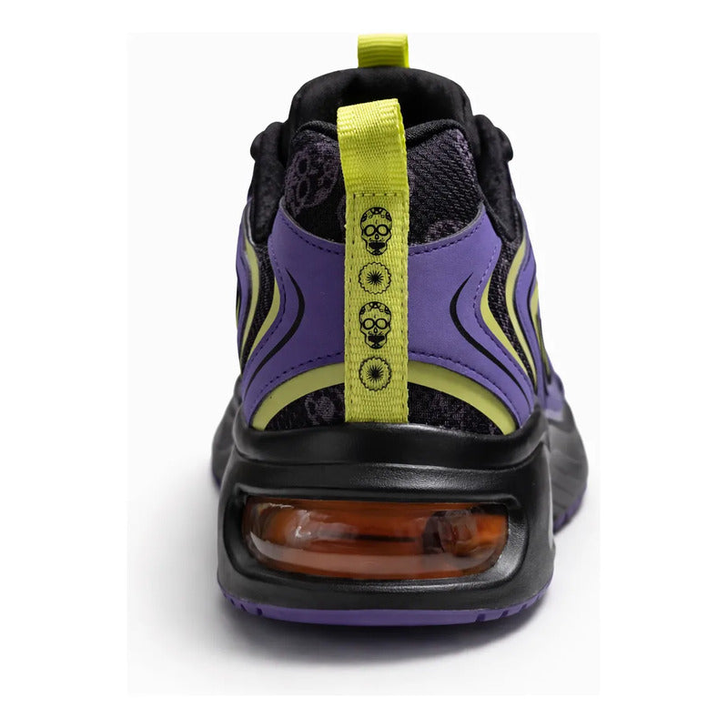 Tenis Skechers Tres-air Dia De Muertos Calaveras Morado Lisa 24.5 Mx