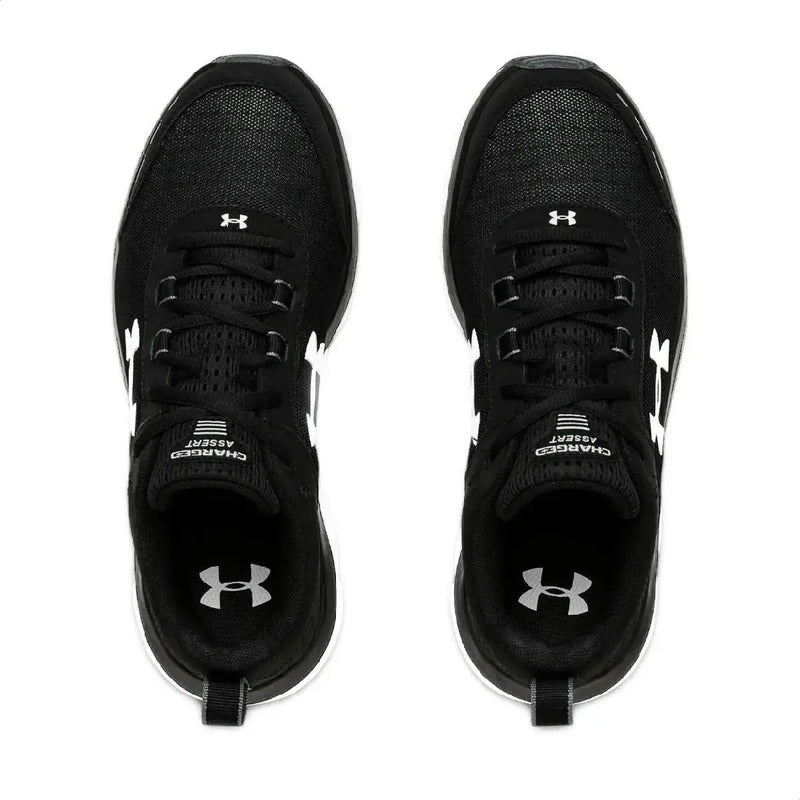 Tenis Under Armour Charged Assert 9 Estilo Deportivo Negro Lisa 6 Mx