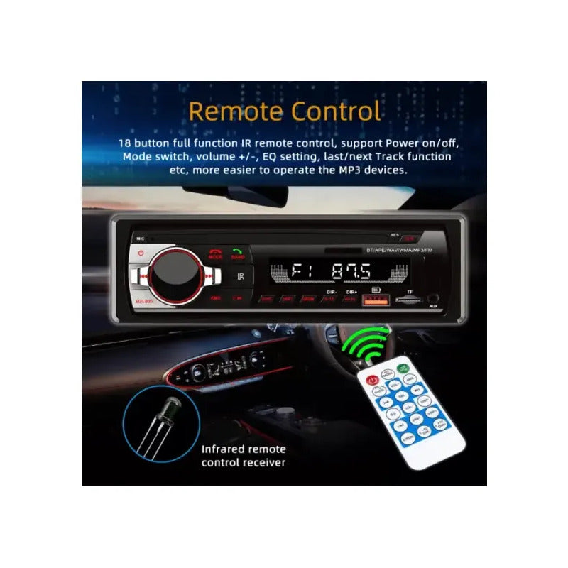 Autoestéreo Bluetooth Reako Rk-520d Con Usb, Tarjeta Sd
