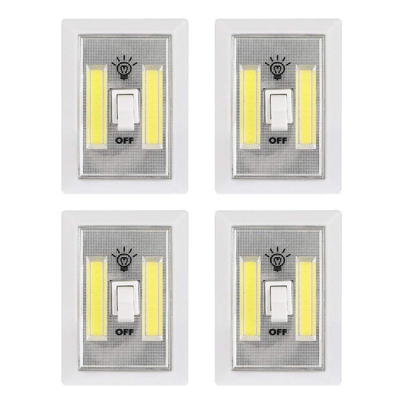 Set De 4 Apagadores Luz Led Con Interruptor Inalambrico