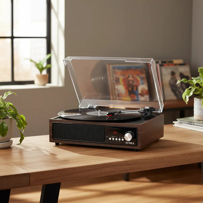 Tocadiscos Bluetooth Victrola Vta-67esp 3 En 1 Marrón