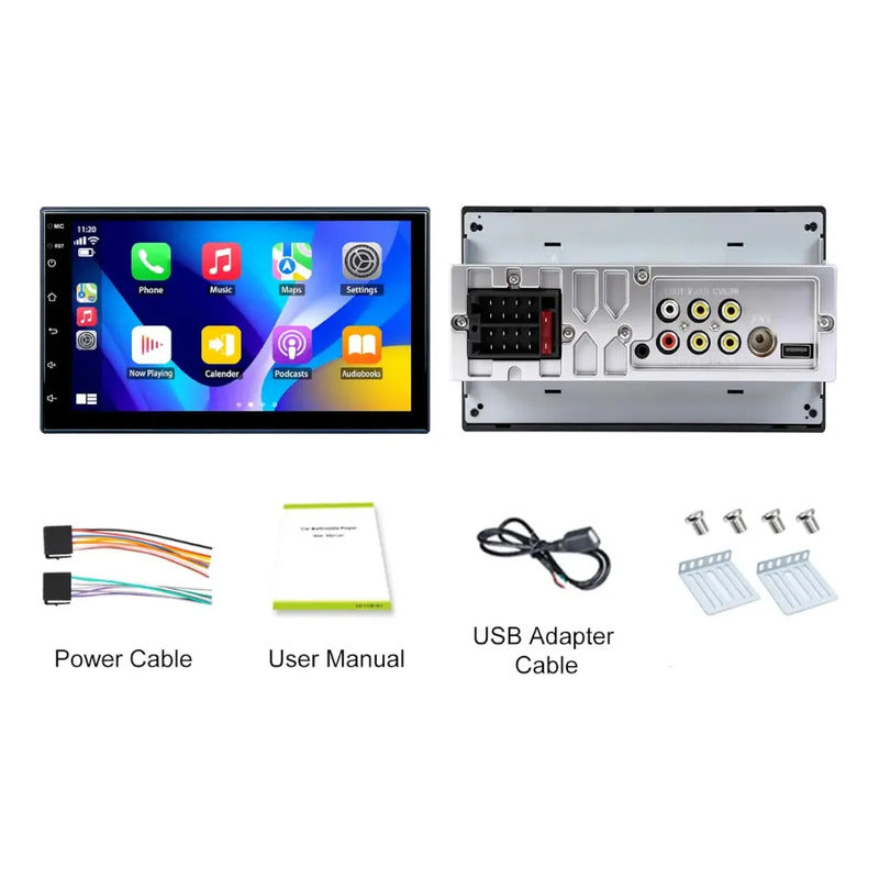 Autoestereo 1din Pantalla 7 Pulgadas Carplay Bluetooth Knup Negro