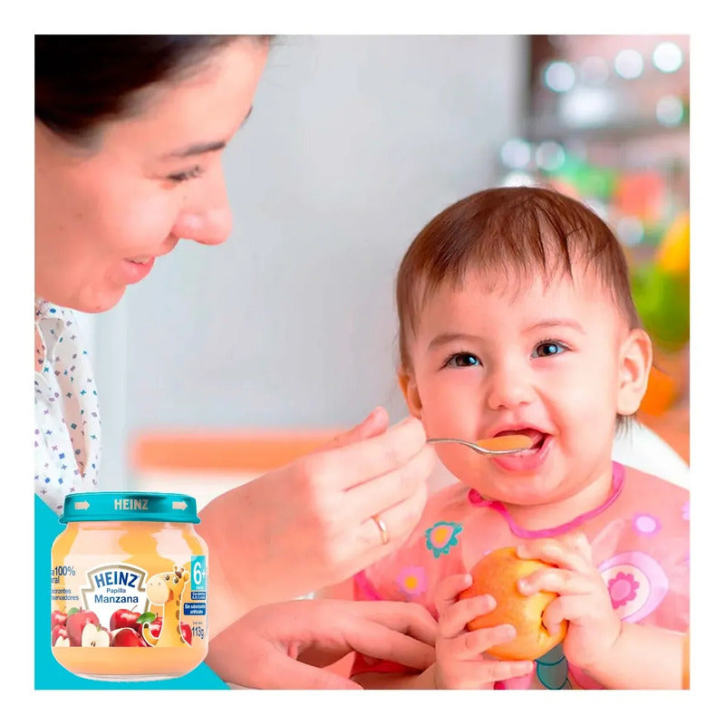 Papilla Para Bebé Heinz Manzana Frasco De 113g 12 Pack