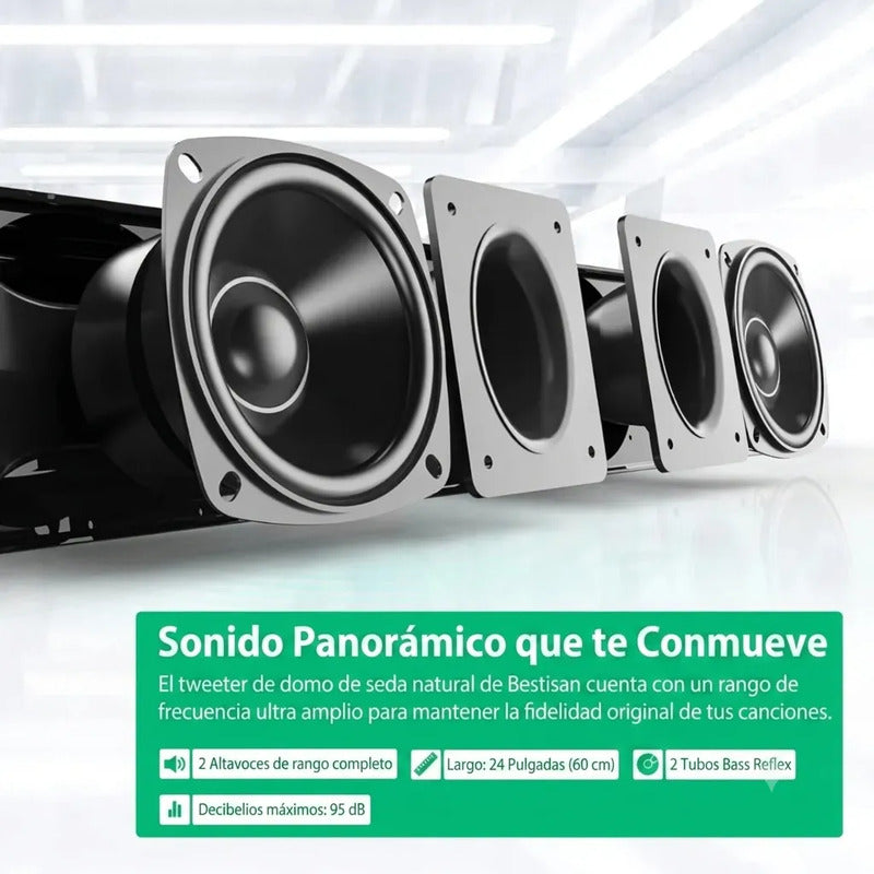 Barra De Sonido Bestisan, Altavoz De Barra De Sonido St08pro Negro 20 Khz