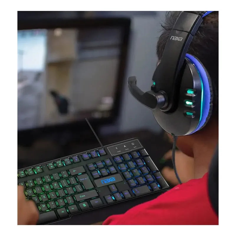Teclado Gamer, Mouse, Audidonos Naxa Electronics Ng-5000a Negro