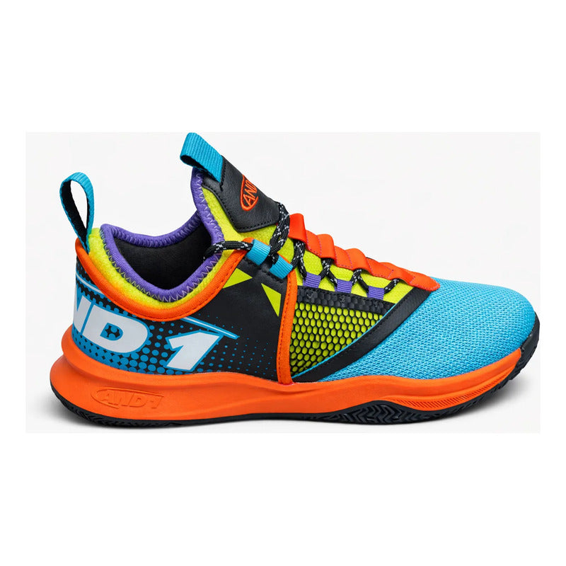 Tenis And1 Charge Tpr Azul Con Naranja Azul Con Naranja Lisa 9.5 Us