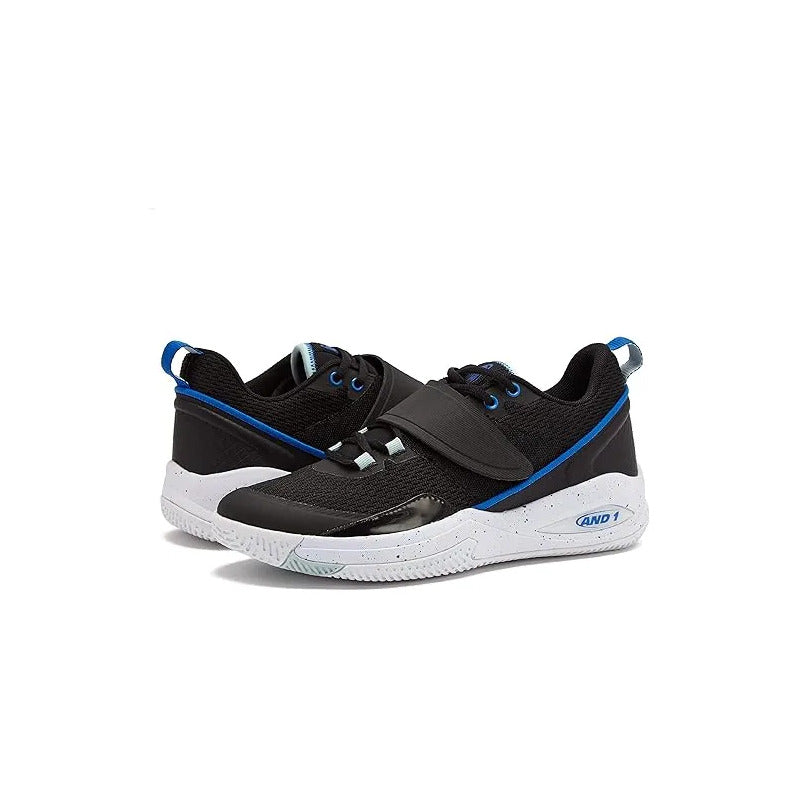 Tenis And1 Gamma 3.0 Ss Negro Con Azul Negro Lisa 10.5 Us