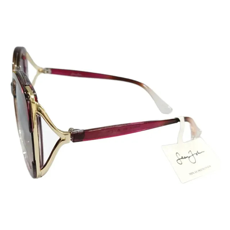 Gafas De Sol Sean John Sjs2032 Para Dama- Sin Estuche Océano Marrón Gris Oscuro Rojo