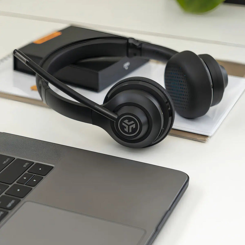 Audífonos Gamer Jlab Gowork Inalámbricos Bluetooth Micrófono Negro