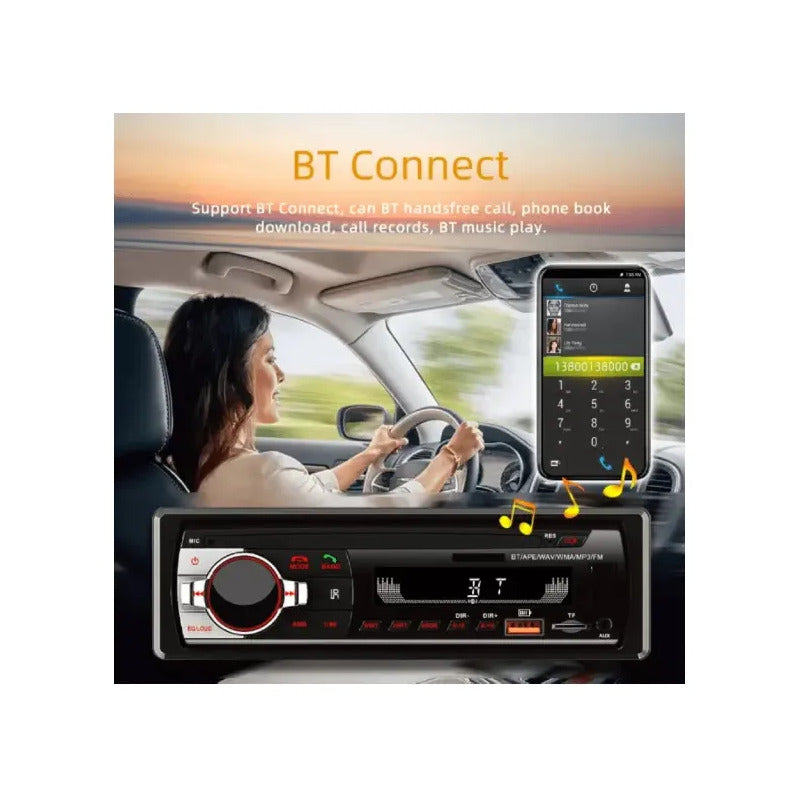 Autoestéreo Bluetooth Reako Rk-520d Con Usb, Tarjeta Sd