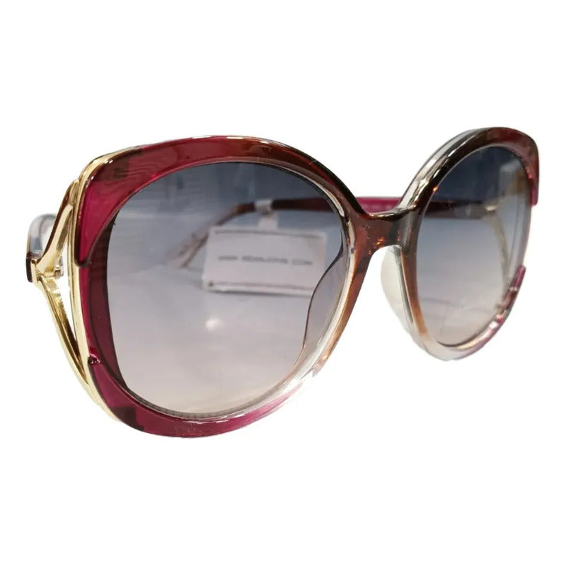 Gafas De Sol Sean John Sjs2032 Para Dama- Sin Estuche Océano Marrón Gris Oscuro Rojo