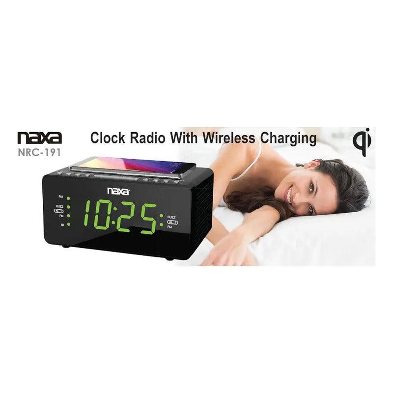 Reloj Despertador Pantalla Led Naxa Electronics Nrc-175 Negro