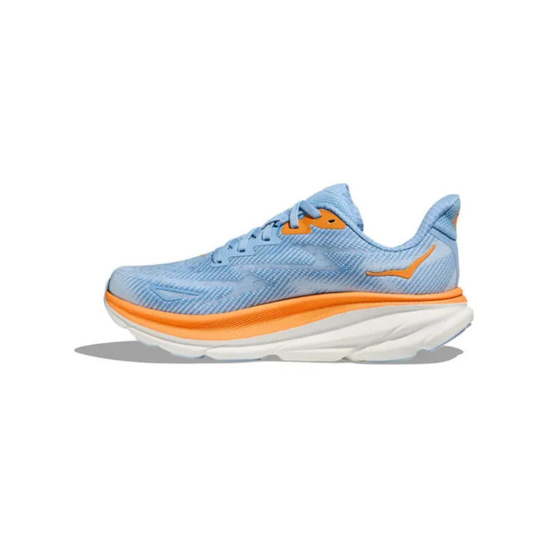 Tenis Hoka Clifton 9 Amortiguación Máxima Confortables Celeste Lisa 5.5 Us