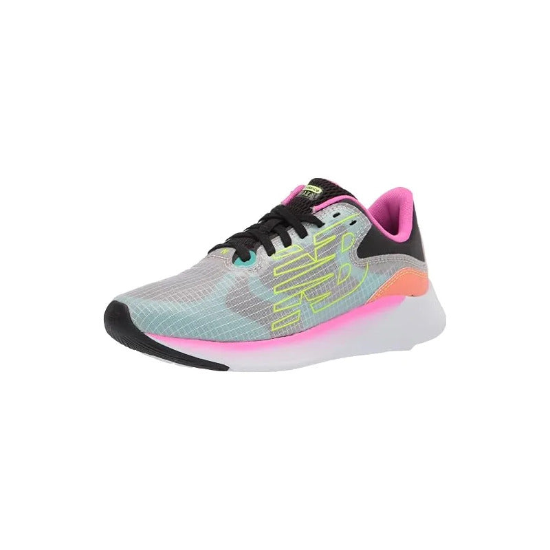 Tenis Para Correr New Balance Dynasoft Breaza V1 Gris Con Azul Y Rosa Lisa 7 Us