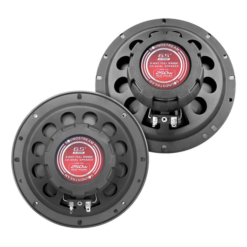 Bocinas Para Auto 6.5 Fibra Carbono 3 Vías Wnr Soundstream Negro