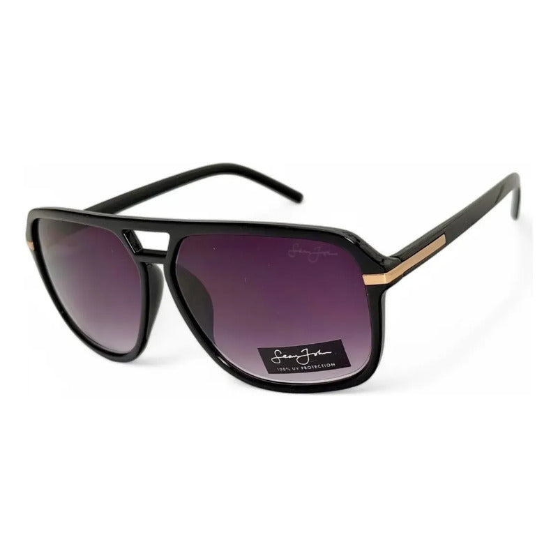 Lentes De Sol Sean John Mod Sjs1003 Sin Estuche Océano Negro Azul Oscuro
