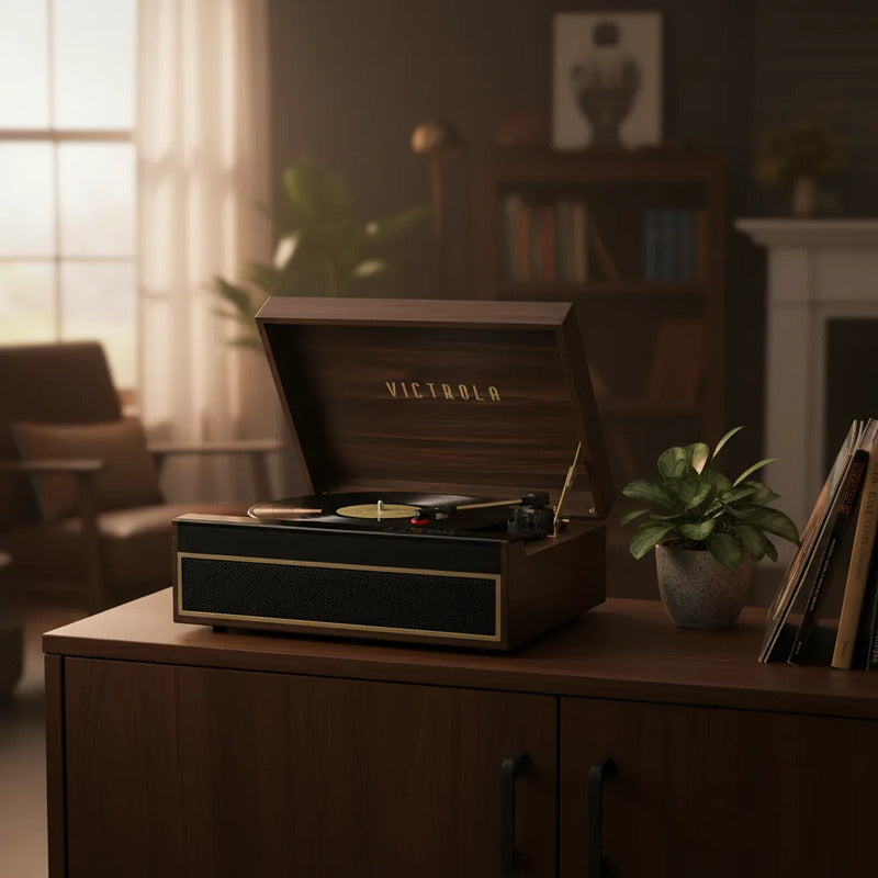 Tornamesa Bluetooth 3en 1 Victrola Vta-320b Marrón Oscuro