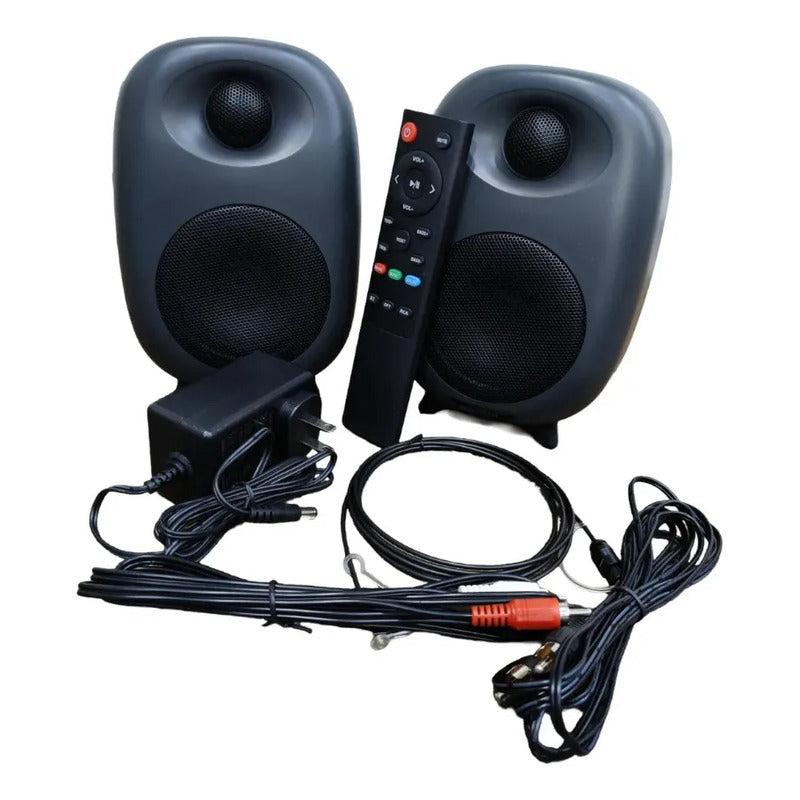 Bocinas Bestisan Sr06 + Barra De Sonido De Regalo Negro