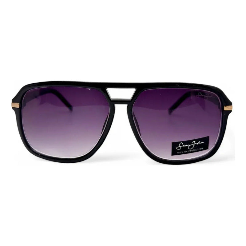 Lentes De Sol Sean John Mod Sjs1003 Sin Estuche Océano Negro Azul Oscuro