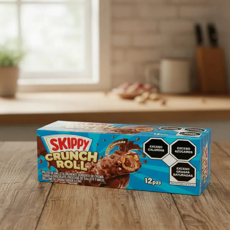 Chocolate Skippy Crunch Roll, 276 Gr 36 Piezas 23 Gr C/u