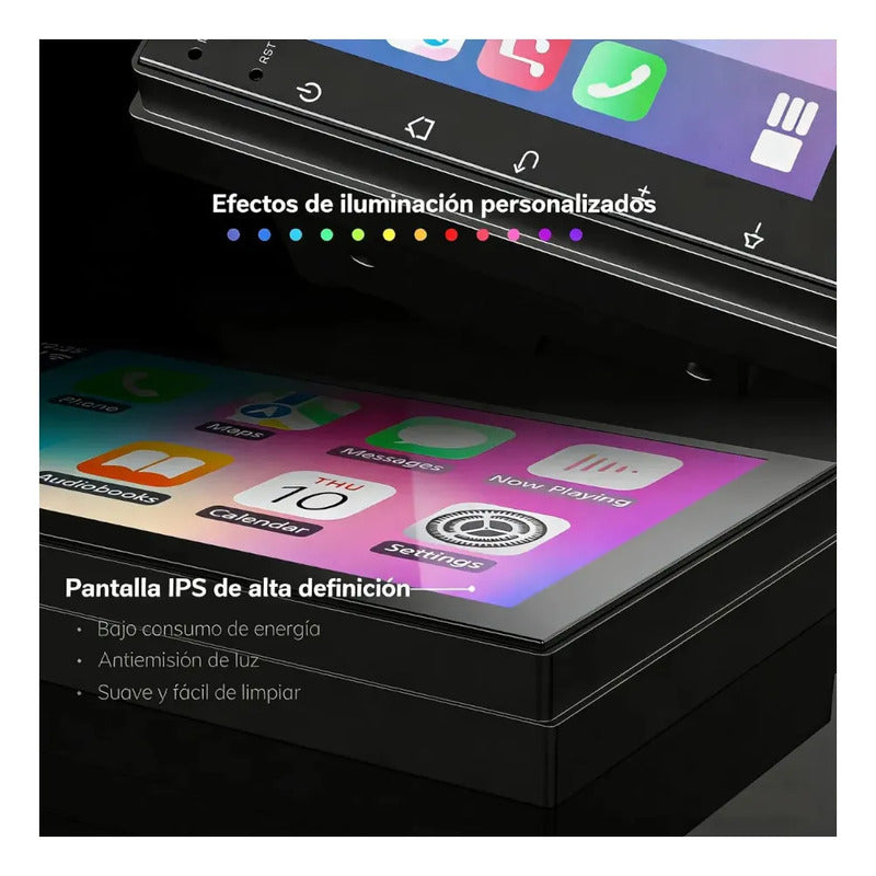 Autoestereo 1din Pantalla 7 Pulgadas Carplay Bluetooth Knup Negro
