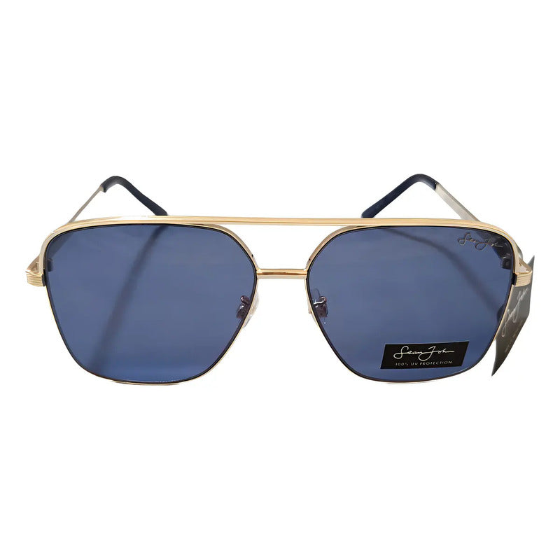 Gafas De Sol Sean John Polarizadas Protección Uv Metal Azul Dorado Océano Dorado/azul