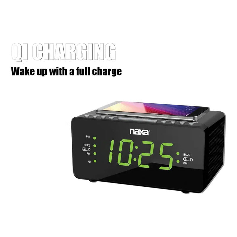 Reloj Despertador Pantalla Led Naxa Electronics Nrc-175 Negro