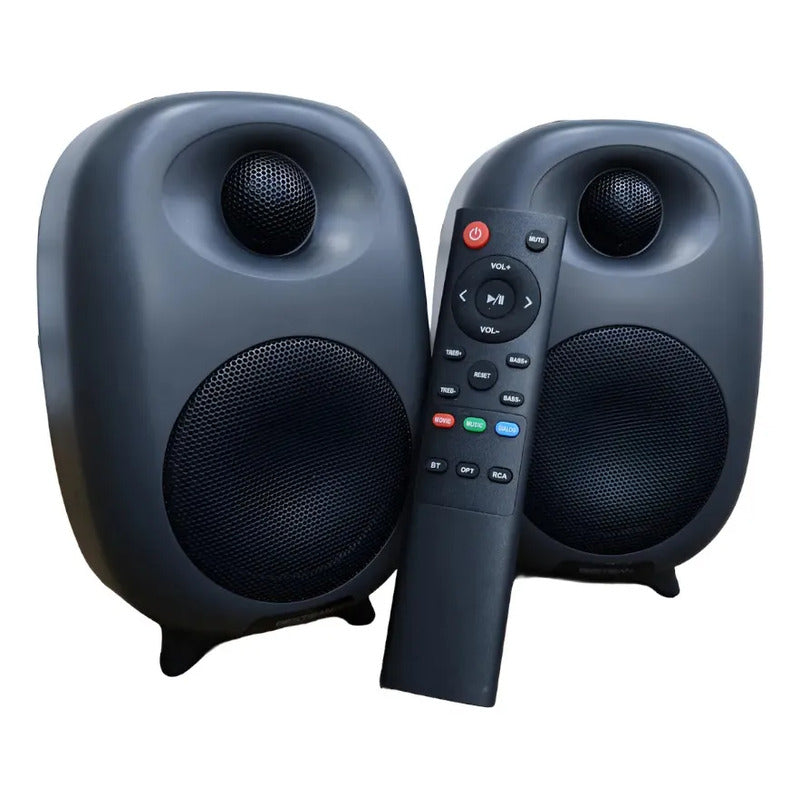 Bocinas Bestisan Sr06 + Barra De Sonido De Regalo Negro