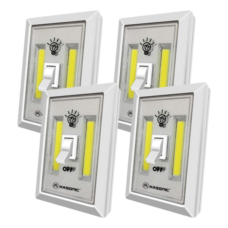 Set De 4 Apagadores Luz Led Con Interruptor Inalambrico