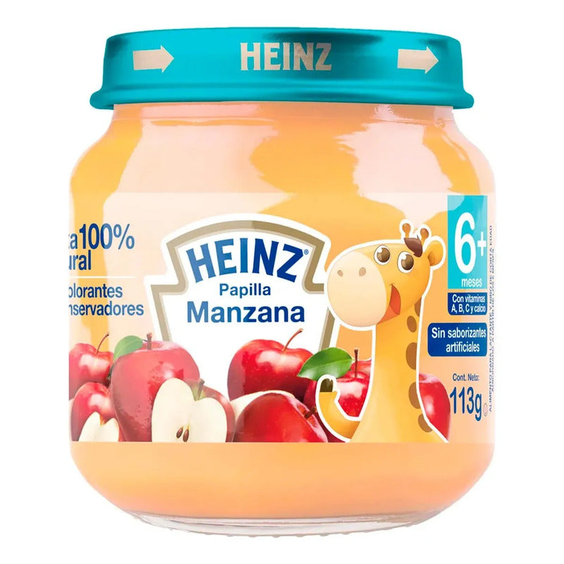Papilla Para Bebé Heinz Manzana Frasco De 113g 12 Pack