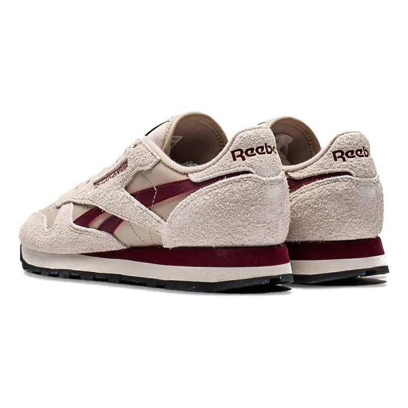 Tenis Reebok Classic Leather Adultos Modern Beige/alabaster/classic Burgundy 10 Mx