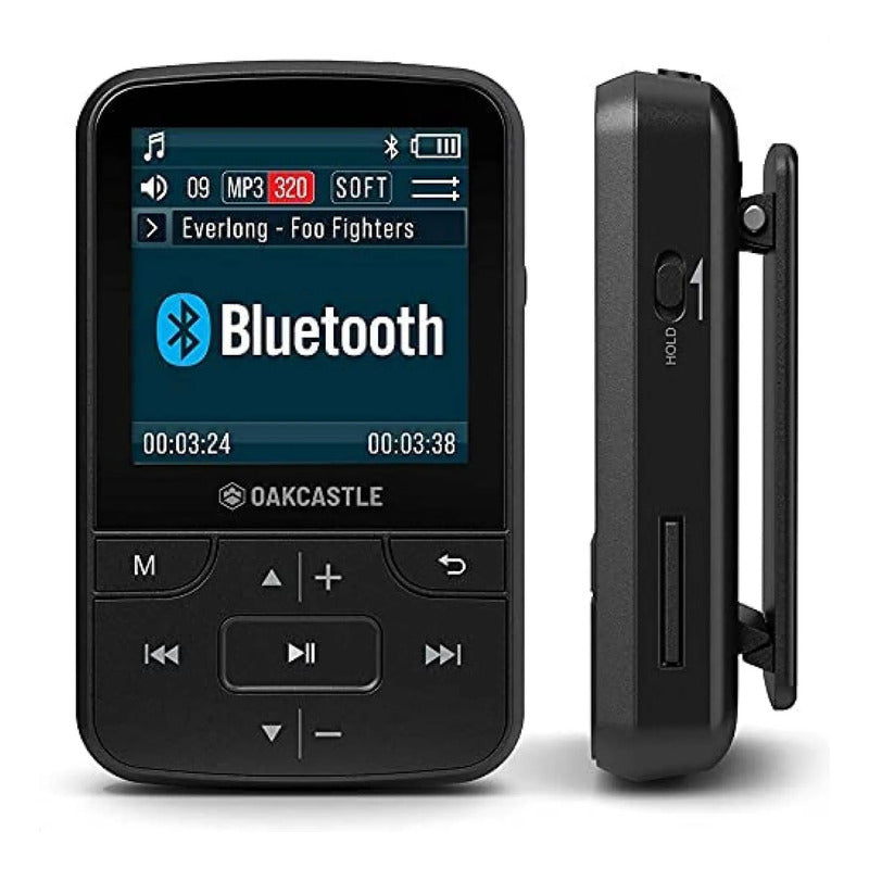 Reproductor Mp3 Oakcastle Mp200 De 16gb Bluetooth Negro Negro