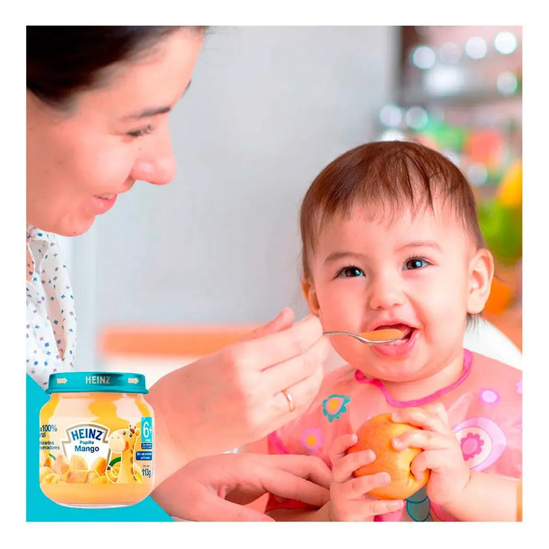 Papilla Para Bebé Heinz Mango Frasco De 113g 12 Pack