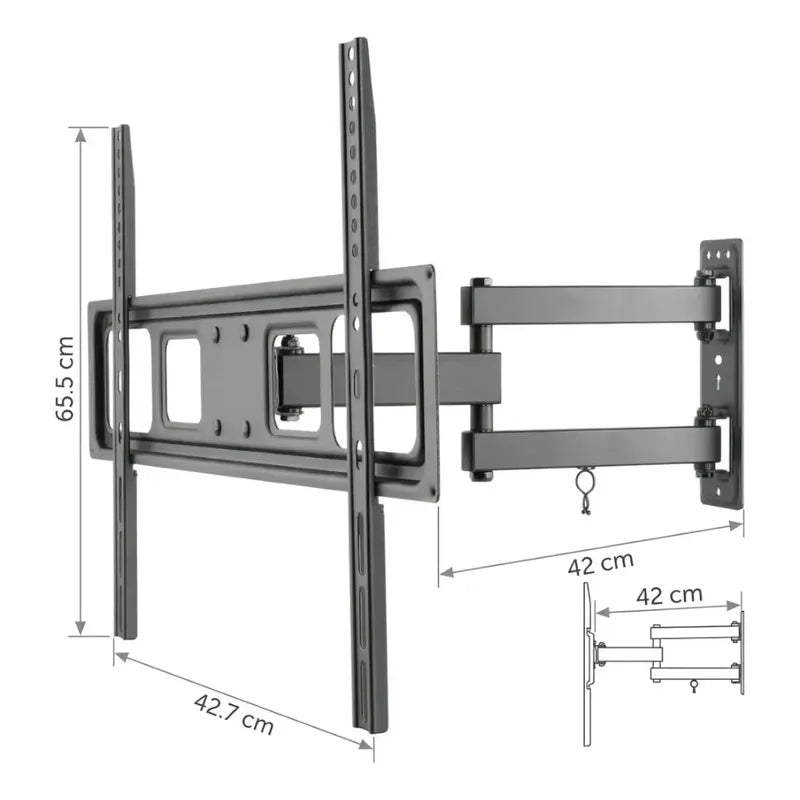 Soporte Para Tv Monitor De Pared Articulado 37 A 70 Pulgadas Negro
