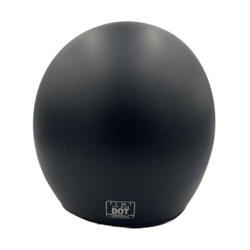 Casco Vintage Negro Mate Abierto
