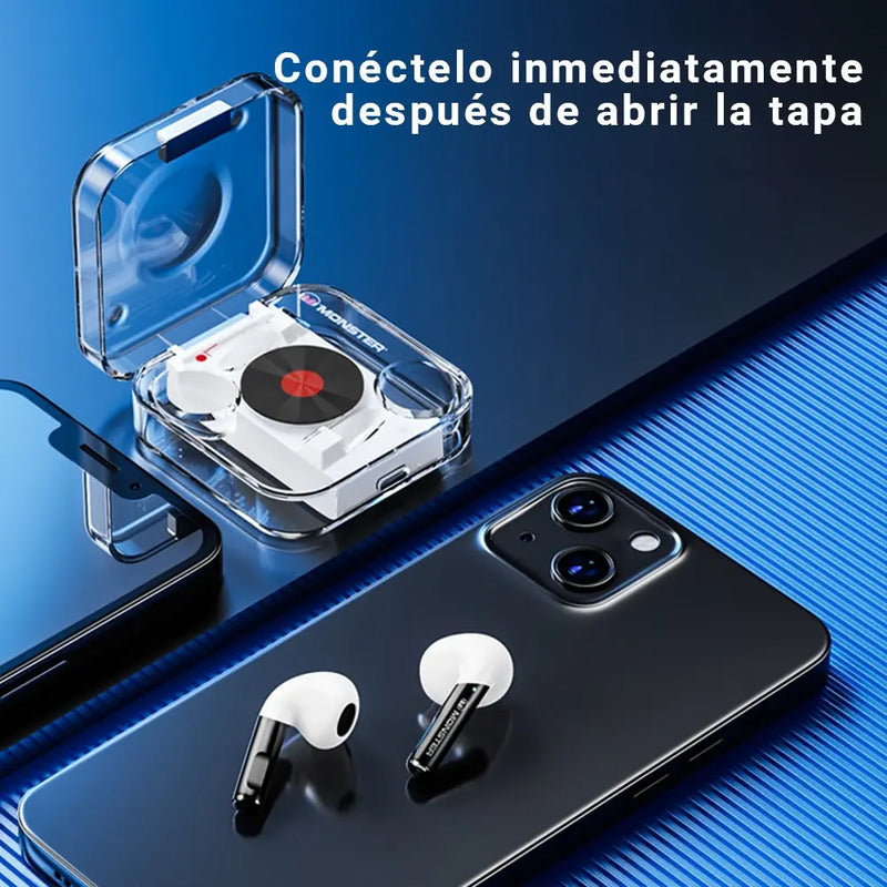 Audifonos Inalambrico Bluetooth 5.2 Monster Airmars Xkt01 Blanco