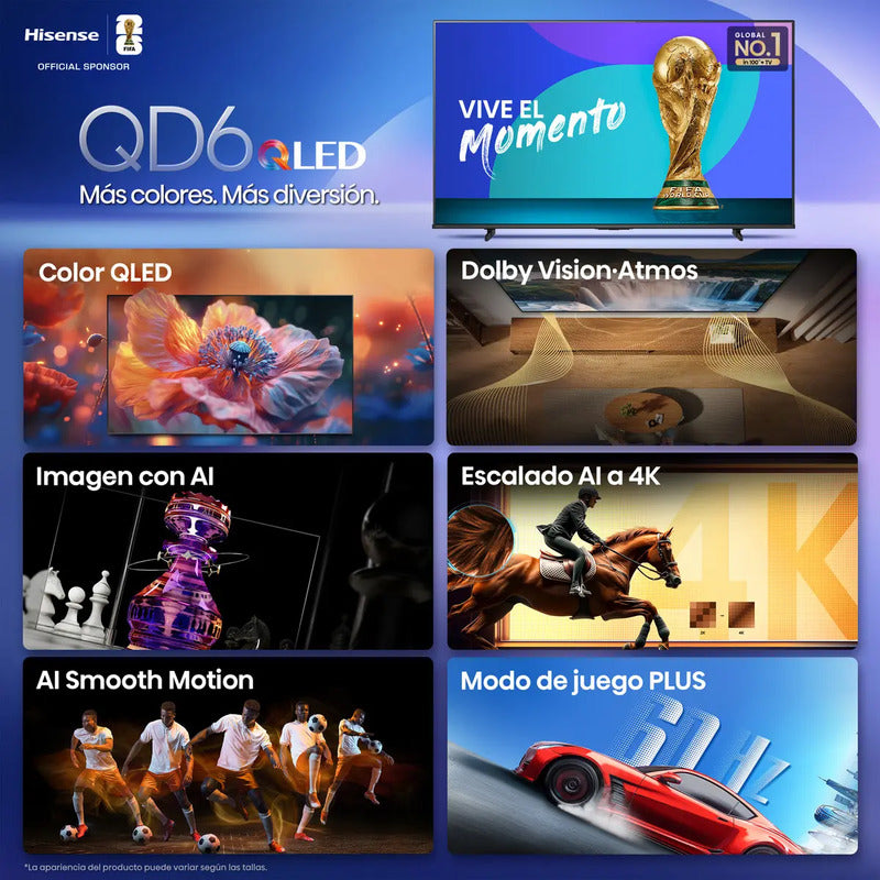 Hisense Smart Tv Pantalla 43 Pulgadas Qled 43qd6qfm Fire Tv
