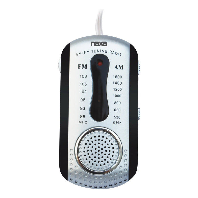 Radio Portatil Am Y Fm Con Audifonos Naxa Nr-721 Negro