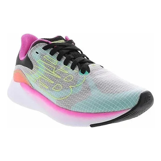 Tenis Para Correr New Balance Dynasoft Breaza V1 Gris Con Azul Y Rosa Lisa 7 Us