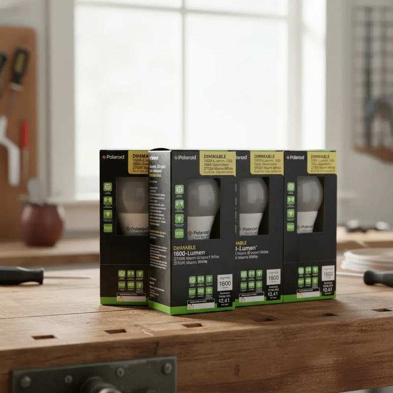 Pack 10 Focos Polaroid Dimeable, 20w= A 100watts Blanco Cálido