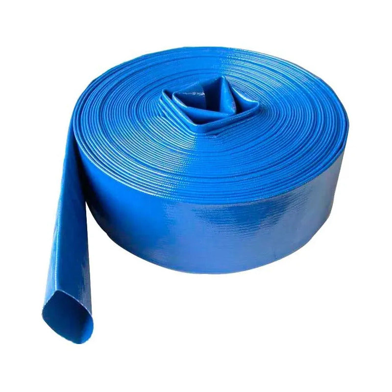Manguera Plana 3 PuLG. 4 Bar. 50 Mts. Senlei Azul