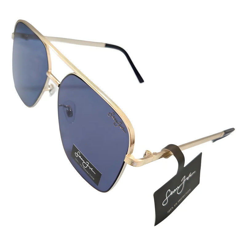 Gafas De Sol Sean John Polarizadas Protección Uv Metal Azul Dorado Océano Dorado/azul