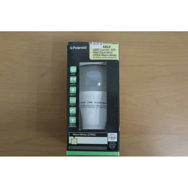 Pack 10 Focos Polaroid Dimeable, 20w= A 100watts Blanco Cálido